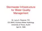Stormwater Infrastructure for Water Quality Management - slide 1