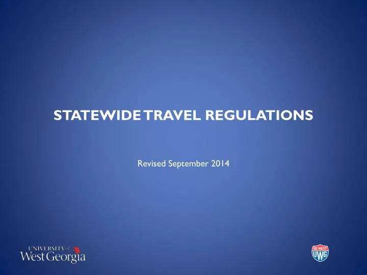 statewide travel regulations