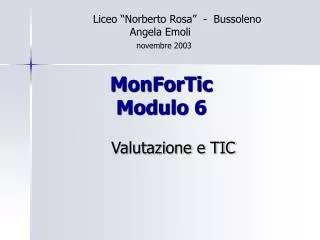 monfortic modulo 6