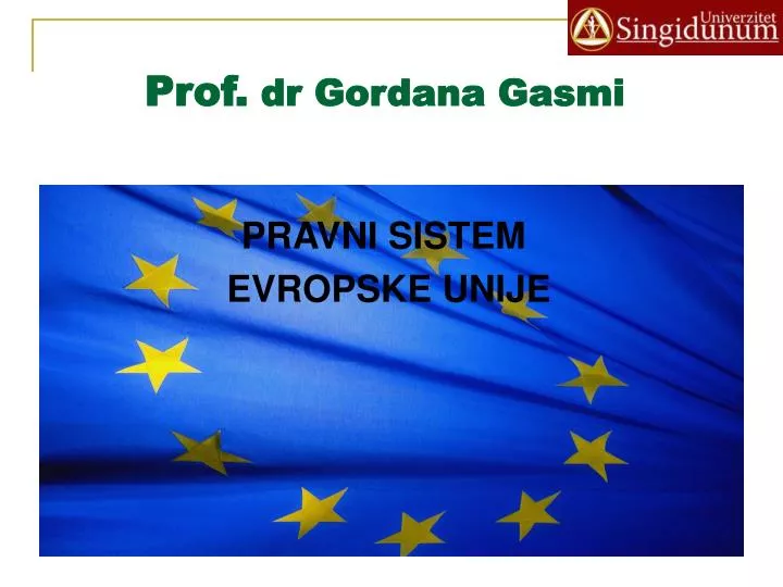 prof d r gordana gasmi