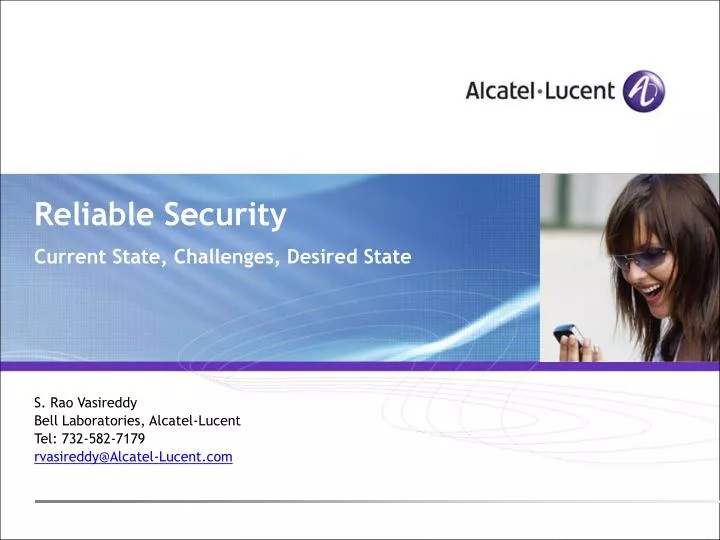reliable security current state challenges desired state