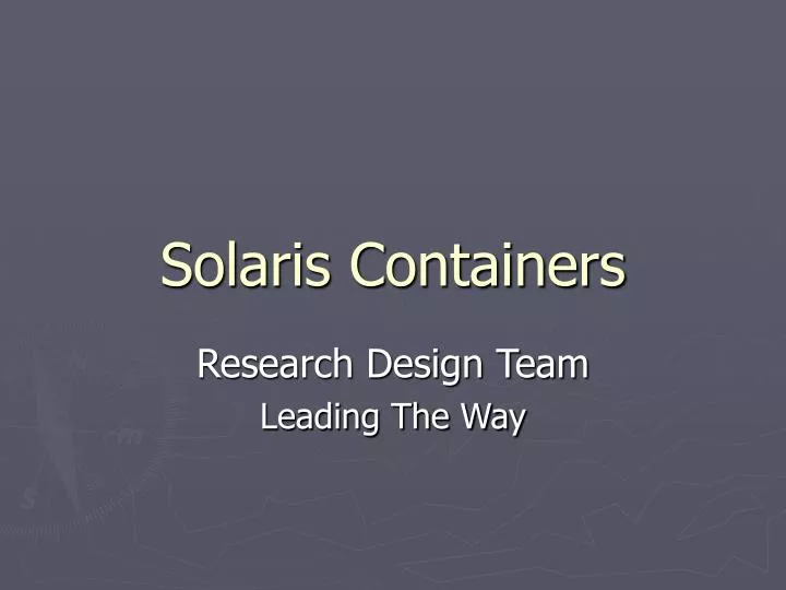 solaris containers
