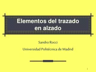 elementos del trazado en alzado