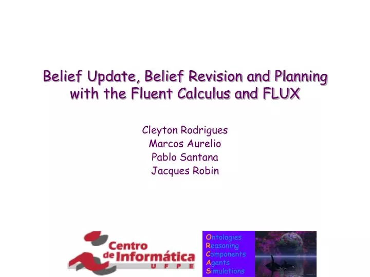 belief update belief revision and planning with the fluent calculus and flux