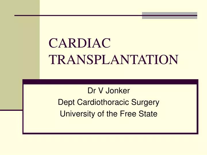 cardiac transplantation