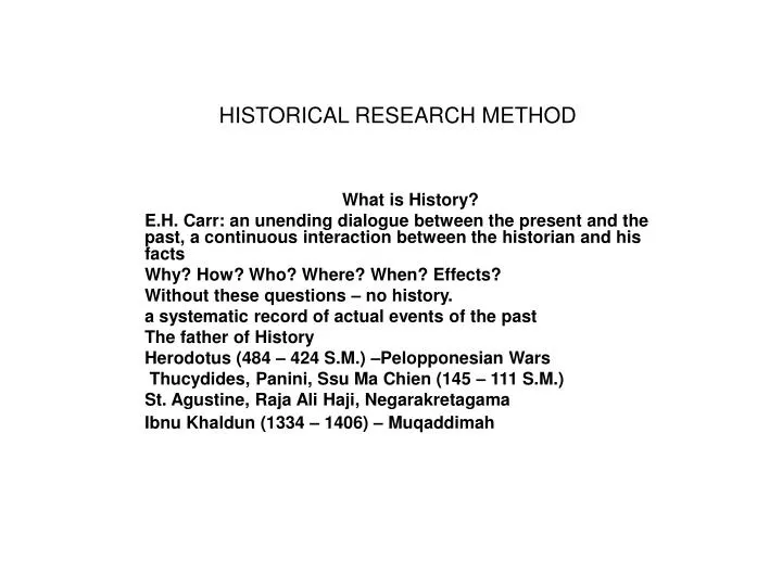 historical research method
