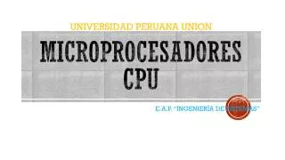microprocesadores cpu