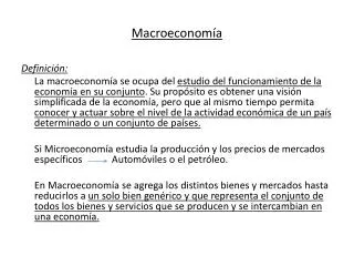 macroeconom a