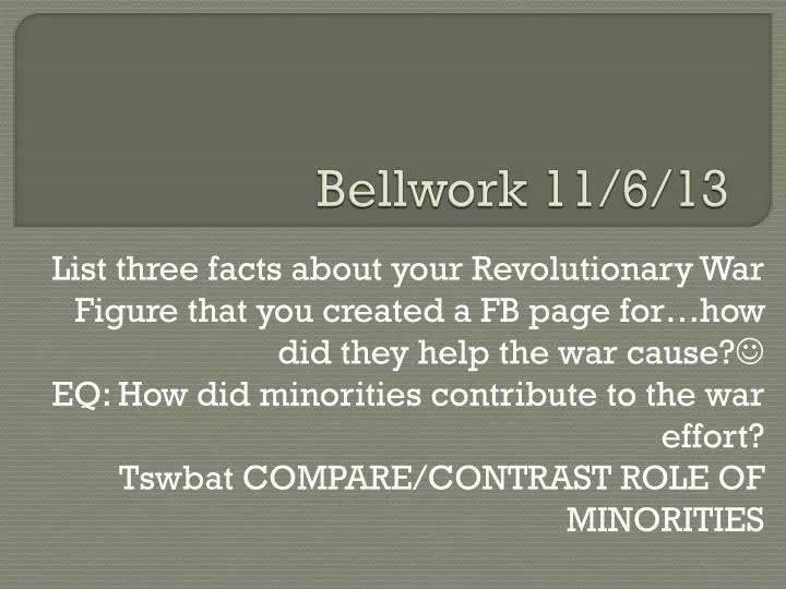 bellwork 11 6 13