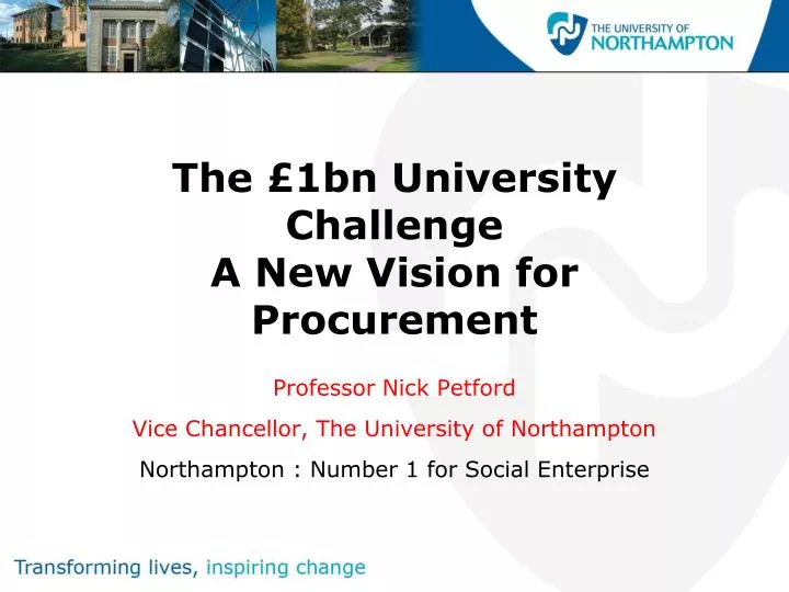 the 1bn university challenge a new vision for procurement