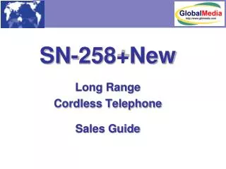 SN-258+New Long Range Cordless Telephone Sales Guide