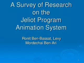 a survey of research on the jeliot program animation system