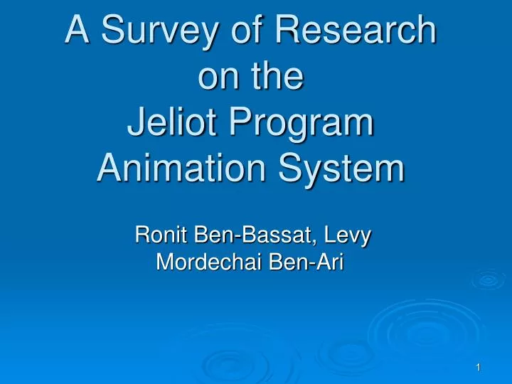 a survey of research on the jeliot program animation system