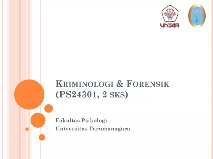 kriminologi forensik ps24301 2 sks