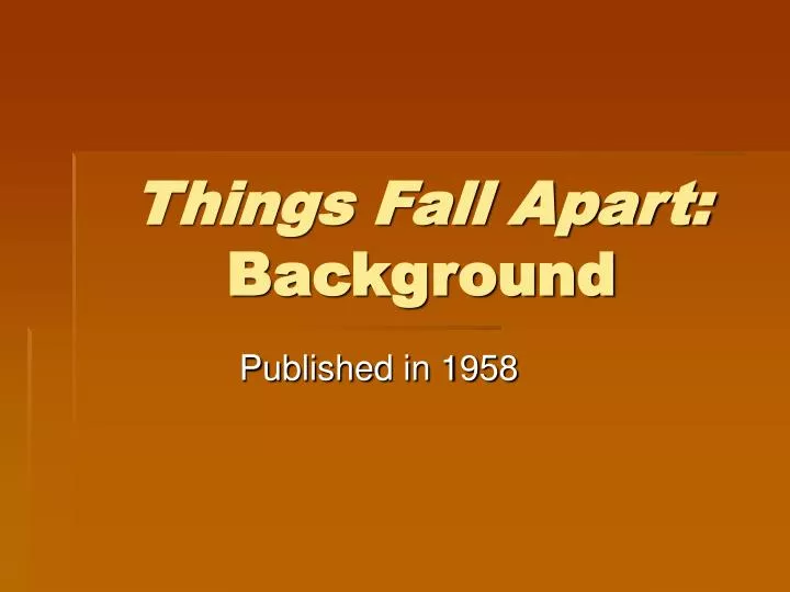 things fall apart background