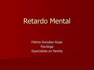 retardo mental