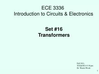 ECE 3336 Introduction to Circuits &amp; Electronics