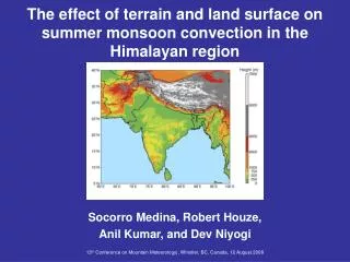 The effect of terrain and land surface on summer monsoon convection in the Himalayan region