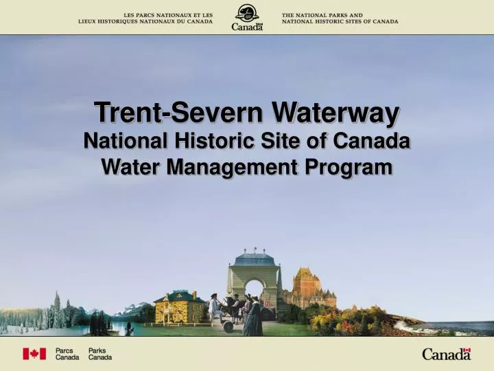 trent severn waterway national historic site of canada water management program