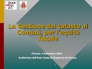 la gestione del catasto ai comuni per l equit fiscale