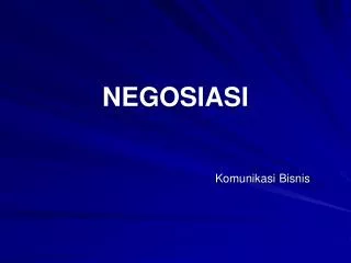 negosiasi