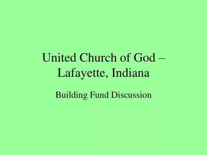 united church of god lafayette indiana