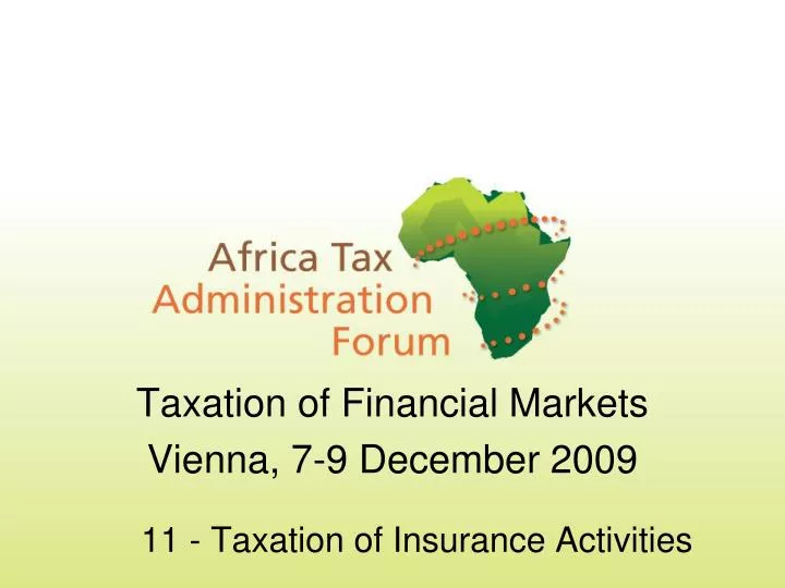 11 taxation of insurance activities