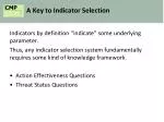 A Key to Indicator Selection - slide 1