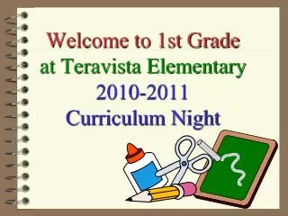 Welcome to 1st Grade at Teravista Elementary 2010-2011 Curriculum Night