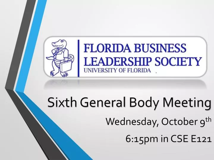 sixth general body meeting wednesday october 9 th 6 15pm in cse e121