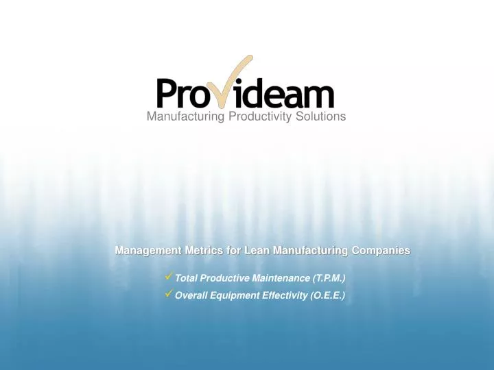manufacturing productivity solutions