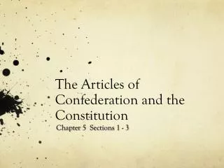 the articles of confederation and the constitution