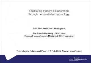 Facilitating student collaboration through net-mediated technology
