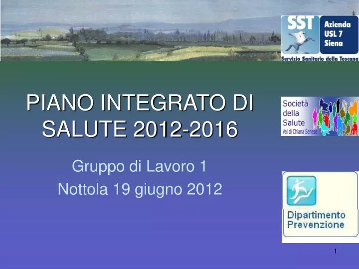 piano integrato di salute 2012 2016