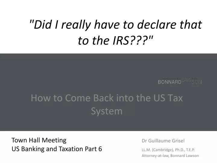 did i really have to declare that to the irs