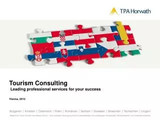 Tourism Consulting Leading professional services for your success Vienna, 2012