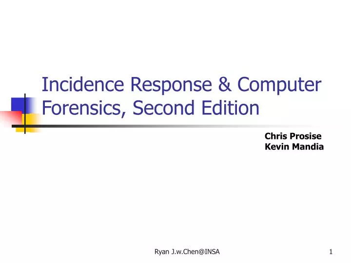 incidence response computer forensics second edition