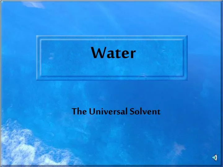 water