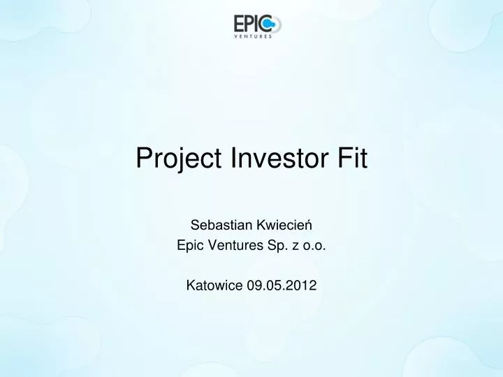 project investor fit