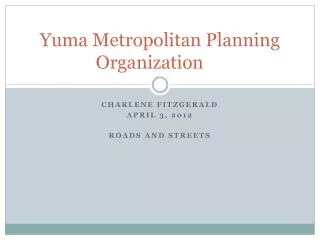 yuma metropolitan planning organization