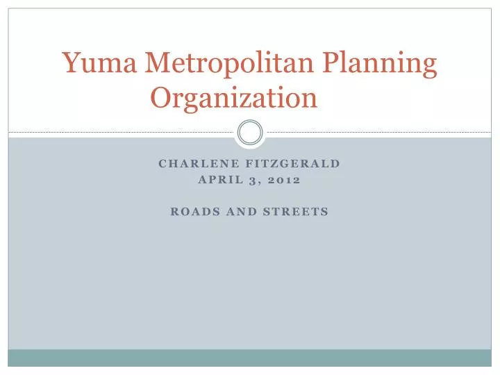 yuma metropolitan planning organization