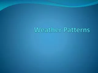 weather patterns