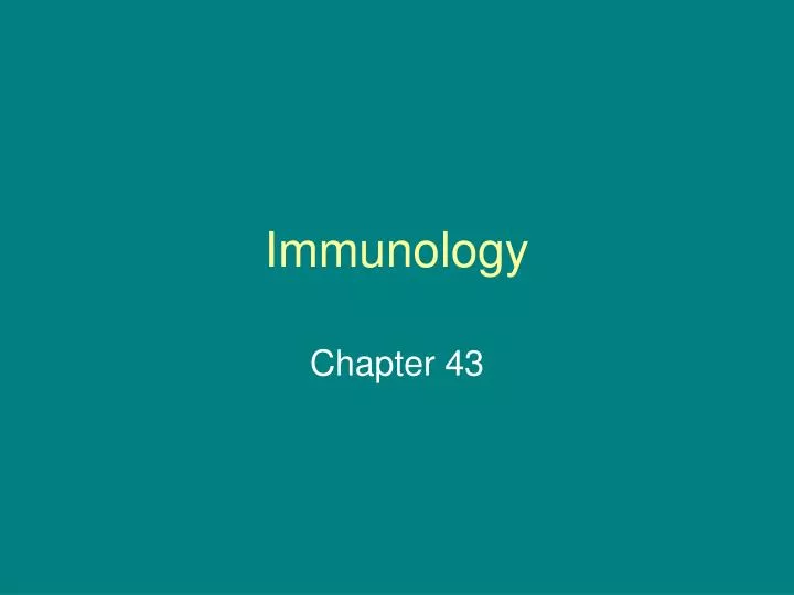 immunology