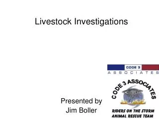 Livestock Investigations
