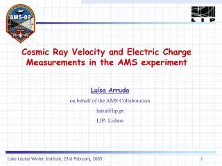 Cosmic Ray Velocity and Electric Charge Measurements in the AMS experiment