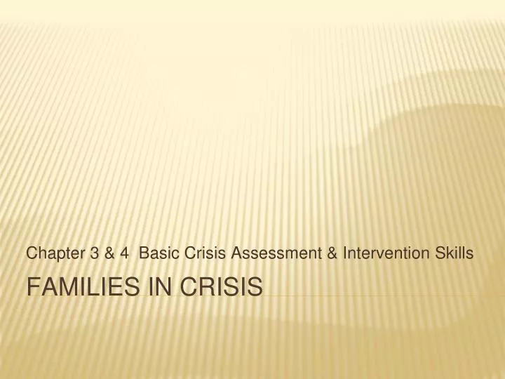 families in crisis