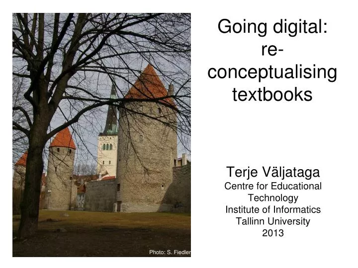 going digital re conceptualising textbooks