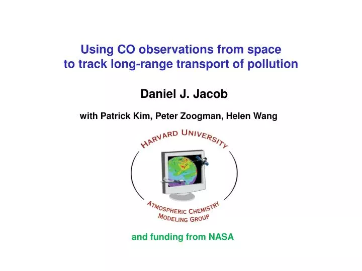 using co observations from space to track long range transport of pollution