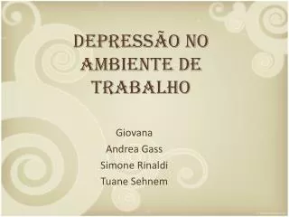 depress o no ambiente de trabalho
