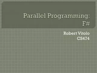Parallel Programming: F#